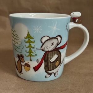 2010 Starbucks Huxley Mouse and Squirrel Christmas Mug.